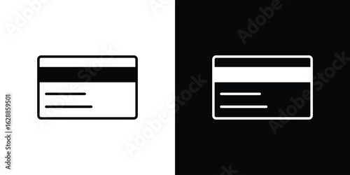 Credit card icon flat simple. icon set in silhouette