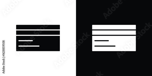 Credit card icon flat simple. icon set in silhouette