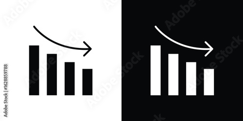 Chat arrow down icon flat simple. icon set in silhouette