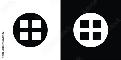Apps icon flat simple. icon set in silhouette