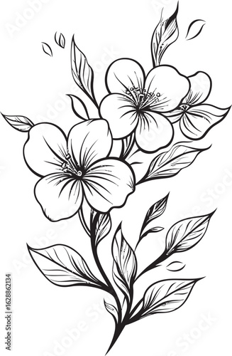 Floral Decorative Element Vector Black Art Detailed Floral Vector Black Emblem