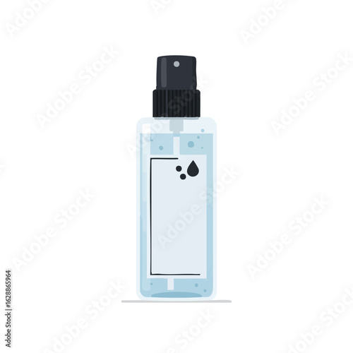 Vector illustration of bottle of facial toner on white background