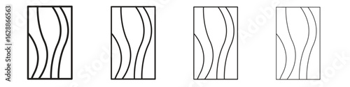 Wood board icon design. Modern line. EPS10