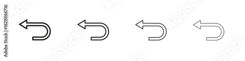Undo icon design. Modern line. EPS10