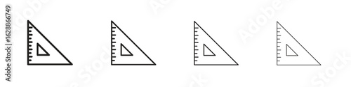 Triangle ruler icon design. Modern line. EPS10