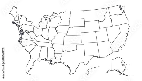 Simple US map outline