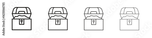 Treasure chest icon design. Modern line. EPS10