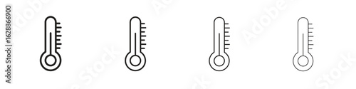 Thermometer half icon design. Modern line. EPS10
