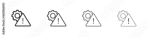 Technical warning icon design. Modern line. EPS10