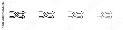 Shuffle icon design. Modern line. EPS10