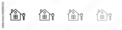Selling or rent home icon design. Modern line. EPS10