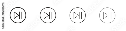 Play pause icon design. Modern line. EPS10