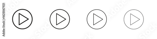 Play icon design. Modern line. EPS10