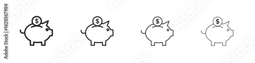 Piggy bank icon design. Modern line. EPS10