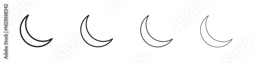 Moon icon design. Modern line. EPS10