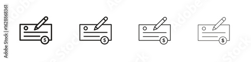 Money check icon design. Modern line. EPS10
