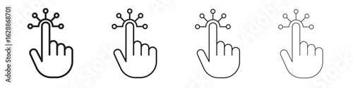 Interactive icon design. Modern line. EPS10