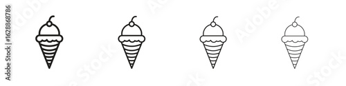 Ice cream icon design. Modern line. EPS10