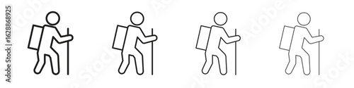 Hiking icon design. Modern line. EPS10