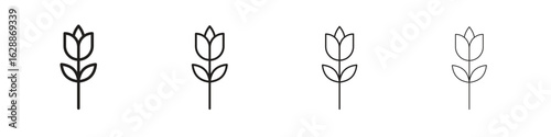 Flower tulip icon design. Modern line. EPS10