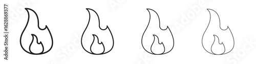 Flame icon design. Modern line. EPS10