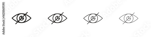 Eye crossed icon design. Modern line. EPS10