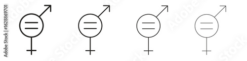 Equality icon design. Modern line. EPS10