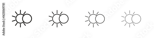 Eclipse icon design. Modern line. EPS10