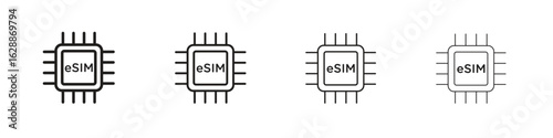 ESIM icon design. Modern line. EPS10