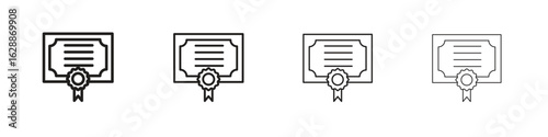 Diploma icon design. Modern line. EPS10