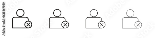 Delete user icon design. Modern line. EPS10