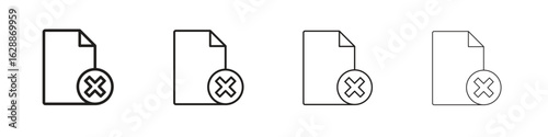 Delete Document icon design. Modern line. EPS10