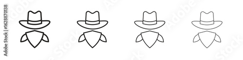 Cowboy icon design. Modern line. EPS10