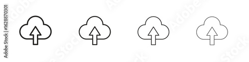 Cloud upload icon design. Modern line. EPS10
