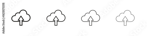 Cloud upload icon design. Modern line. EPS10
