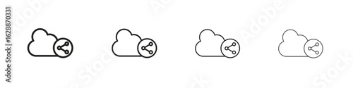 Cloud share icon design. Modern line. EPS10