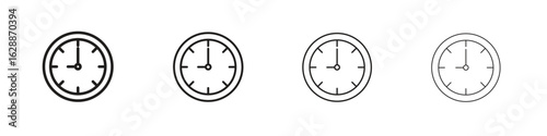 Clock nine icon design. Modern line. EPS10