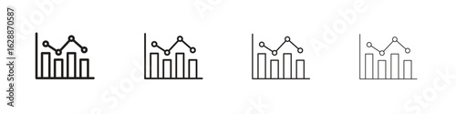 Chart histogram icon design. Modern line. EPS10