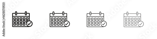Calendar check icon design. Modern line. EPS10
