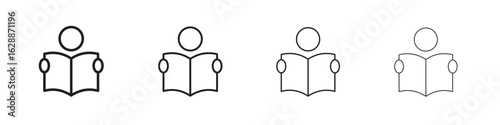 Book open reader icon design. Modern line. EPS10