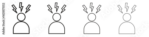 Anxiety or stress icon design. Modern line. EPS10