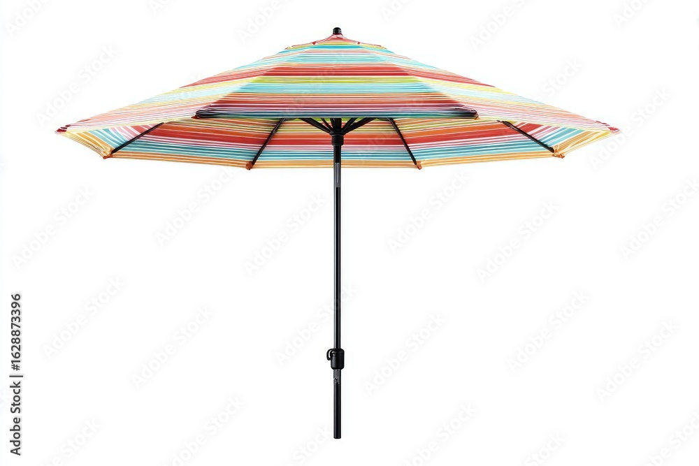 Obraz premium Colorful striped patio umbrella