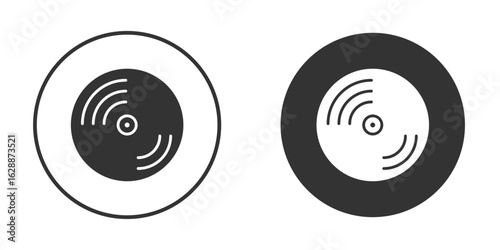 Vinyl icon Minimal Flat Pictogram for Ui Designs