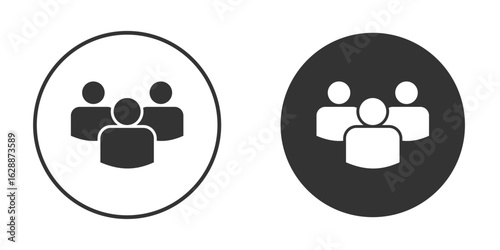 Users icon Minimal Flat Pictogram for Ui Designs