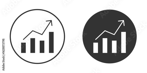 Trend Arrow icon Minimal Flat Pictogram for Ui Designs