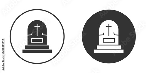Tombstone icon Minimal Flat Pictogram for Ui Designs