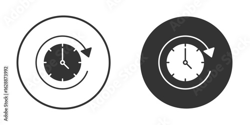 Time forward icon Minimal Flat Pictogram for Ui Designs