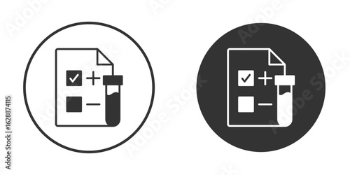 Test icon Minimal Flat Pictogram for Ui Designs