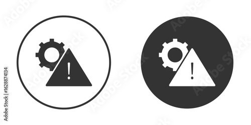 Technical warning icon Minimal Flat Pictogram for Ui Designs