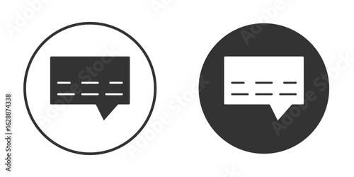 Subtitles icon Minimal Flat Pictogram for Ui Designs